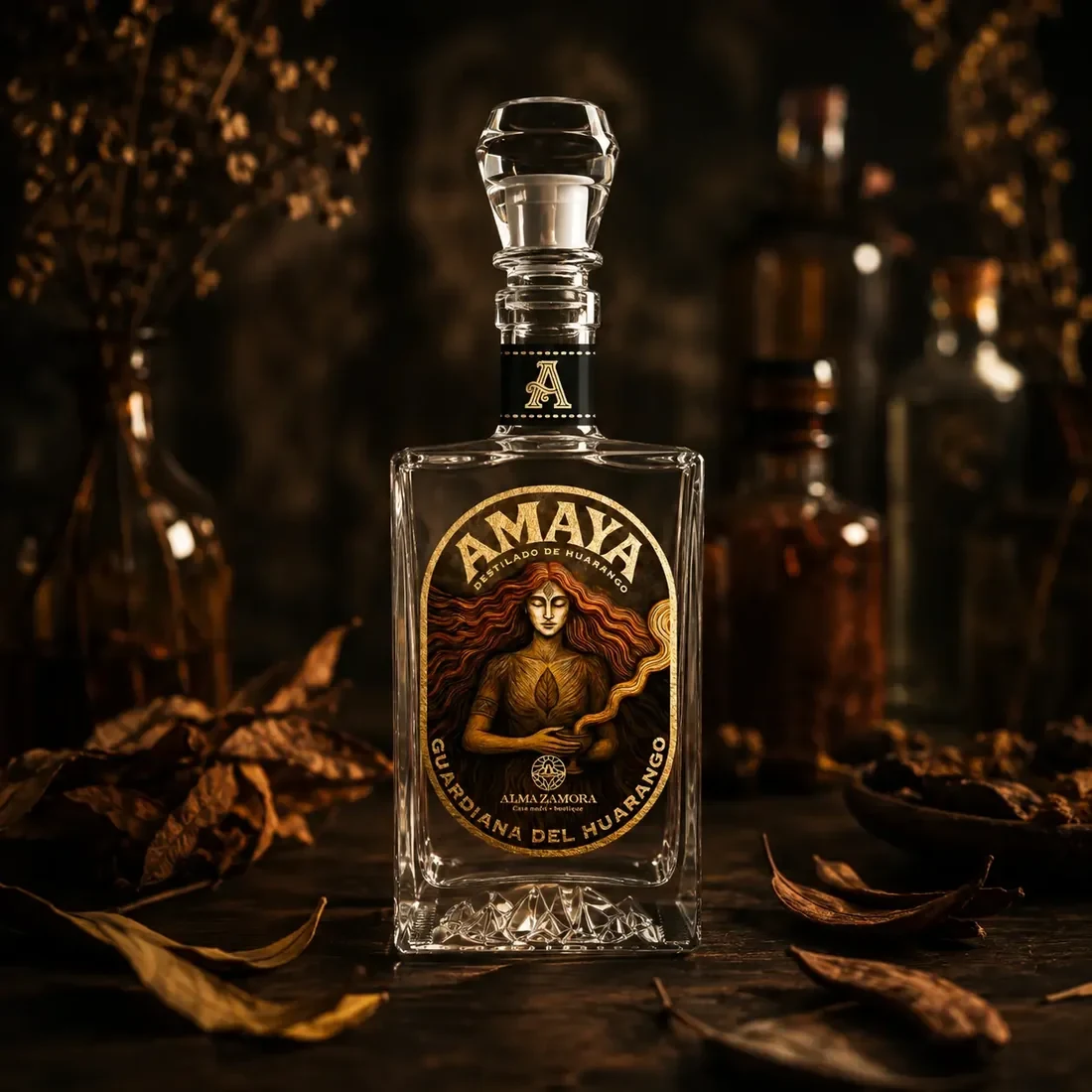Botella AMAYA Destilado de Huarango
